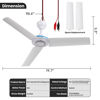 Picture of NPKRRSK DC 12V Portable Ceiling Fan 19.7”Mini Hanging Ceiling Fan Camping Tent Fans for Outdoor RV Gazebo, Battery Powered Ceiling Fan Silent Design