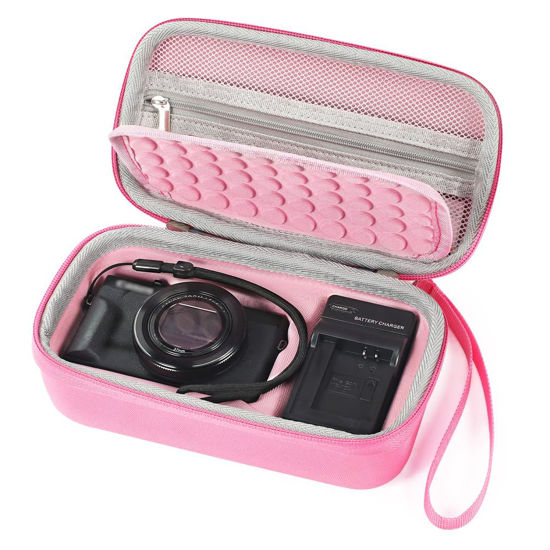 Picture of Seracle Camera Bag Carrying Case Compatible with Canon G7X Mark III/ G7X Mark II Digital Camera, Hard Bag Suitable for Travel and Home Storage (Pink)