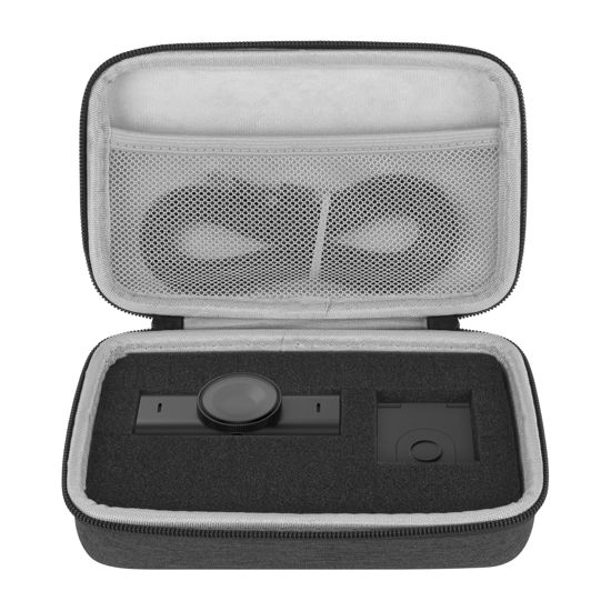 Picture of GEEKRIA Webcam Carrying Case Compatible with Logitech MX Brio Ultra HD 4K Streaming Webcam Replacement Hard Shell Travel Carrying Bag with Cable Storage (Dark Grey)