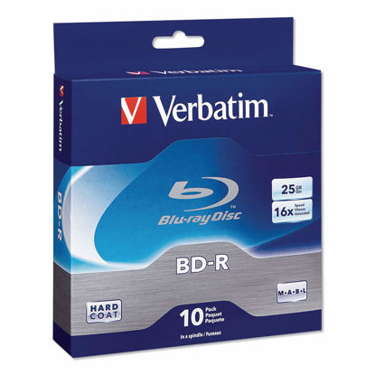 Picture of Verbatim BD-R 25GB 16X Disc Spindle, Box of 10