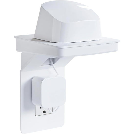 Picture of ECHOGEAR Outlet Shelf for Decora/GFCI Outlets - Next-Gen Design with Built-in Cord Storage & Room for Bulky Plugs - Quick Install with Included Hardware