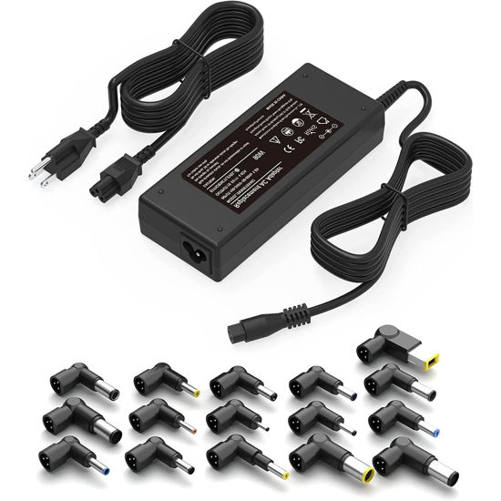 Picture of 90W Universal AC Adapter Laptop Charger Replacement for Dell HP Acer Asus Lenovo IBM Toshiba Samsung Sony Fujitsu Gateway Notebook Ultrabook Chromebook Power Supply Cord with 16 Tips
