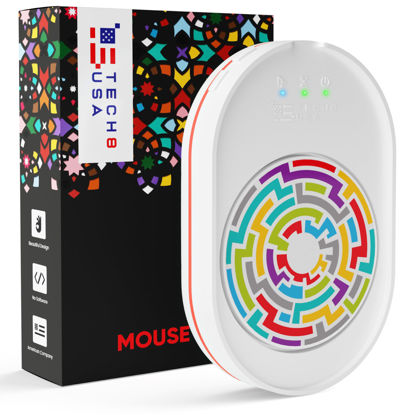 Picture of Tech8 USA Mouse Mover Device, Undetectable Mouse Jiggler for Laptops, PC, No Software, Random Movement, Patented, Designed, Engineered, Packaged in USA - 3D Hologram Glass