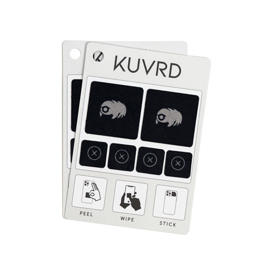Picture of KUVRD Waterbear - Universal Screen Cleaners - Teeny Tiny Cleaning Tools for Your Lenses & Screens - 2-Pack - (2 Patch Sets)