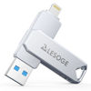 Picture of MFi Certified 128GB Flash Drive for iPhone Photo Stick USB Memory Stick Thumb Drives, High Speed USB Stick External Storage for iPhone/iPad/Android/PC