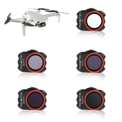 Picture of RCGEEK ND Filters Set for DJI Mavic Mini 4K / Mini 2/Mini 2 SE/Mini SE/Mini Accessories, 5Pcs Gimbal Camera Len Filters for DJI Mini 4k / Mini 2/Mini SE/Mini (UV, ND4/PL, ND8/PL, ND16/PL, ND32/PL)