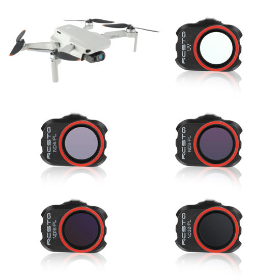 Picture of RCGEEK ND Filters Set for DJI Mavic Mini 4K / Mini 2/Mini 2 SE/Mini SE/Mini Accessories, 5Pcs Gimbal Camera Len Filters for DJI Mini 4k / Mini 2/Mini SE/Mini (UV, ND4/PL, ND8/PL, ND16/PL, ND32/PL)
