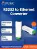 Picture of PUSR Din Rail Tiny Size RS232 to Ethernet Converter Serial Device Server Modbus Gateway Modbus RTU to Modbus TCP at Command Built-in webpage USR-DR132