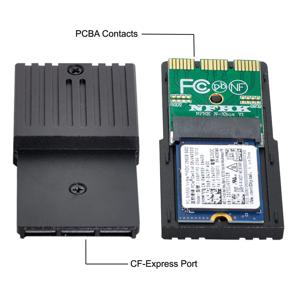 GetUSCart- cablecc M.2 NVMe 2230 M-Key SSD to CF-Express Type-B Adapter ...