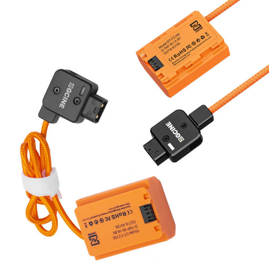 Picture of Rotatable D-Tap to NP-FZ100 Dummy Battery,Fully Decoded NP-FZ100 Power Cable for Sony A7R V,A7 IV,A7S III,A7R IV,A7R III,A7M3,A7C,A6600,A6700,ZV-E1,A1,A9,A9II Cameras