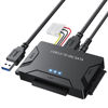 Picture of POSUGEAR USB 3.0 to IDE and SATA Adapter, External Hard Drive Reader Ultra Recovery Converter for Universal 2.5"/3.5" Inch HDD/SSD Hard Drive Disk, Hard Drive Adapter Included 12V/2A Power Adapter