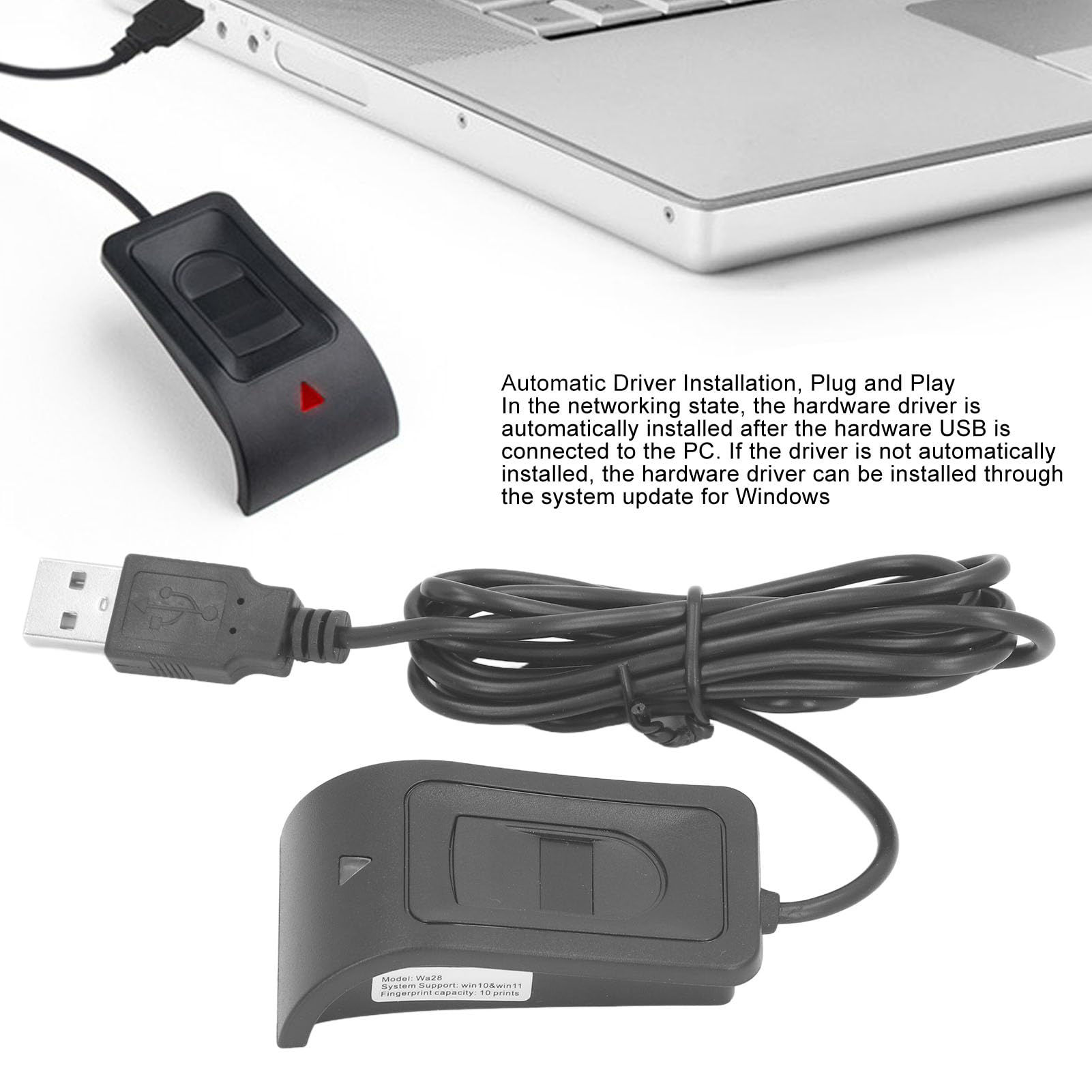 GetUSCart- Fingerprint Reader WA28 USB Cable Connection, Plug and Play ...