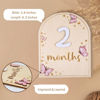 Picture of Monthly Baby Milestone Wooden Circle - Baby Monthly Milestone Sign - Months Baby Milestone Signs Cards - Newborn Gift for Girl and Boy - 1-12 Months (Butterfly)