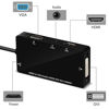 Picture of CABLEDECONN Multiport 4-in-1 HDMI to HDMI/DVI/VGA Adapter Cable with Audio Output Converter (Black)