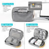 Picture of Travelkin Travel Electronic Cord Organizer Travel Case, Travel Cable Organizer Bag For Charger, Phone, Sd Card, Sim Card, Earphone, Usb Drives(Grey)