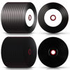 Picture of Singhoow 25 Pcs CD-R Blank Discs 700MB 80 Min 52X Vinyl Recordable Disc with White Inkjet Printable Center and Black Recording Surface for Music Data
