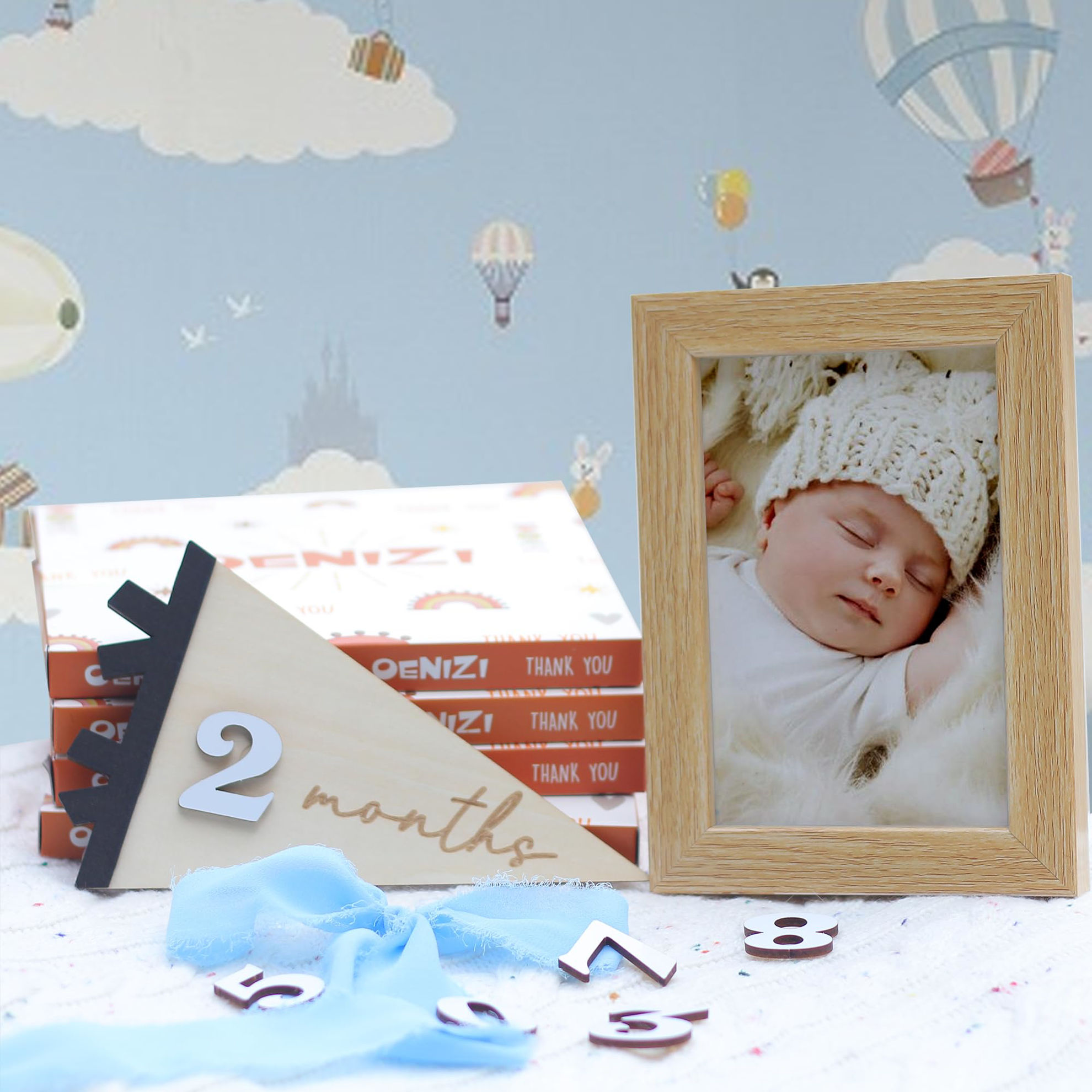GetUSCart- Daisy 3D Baby Monthly Milestone, Wooden Baby Milestone Signs ...