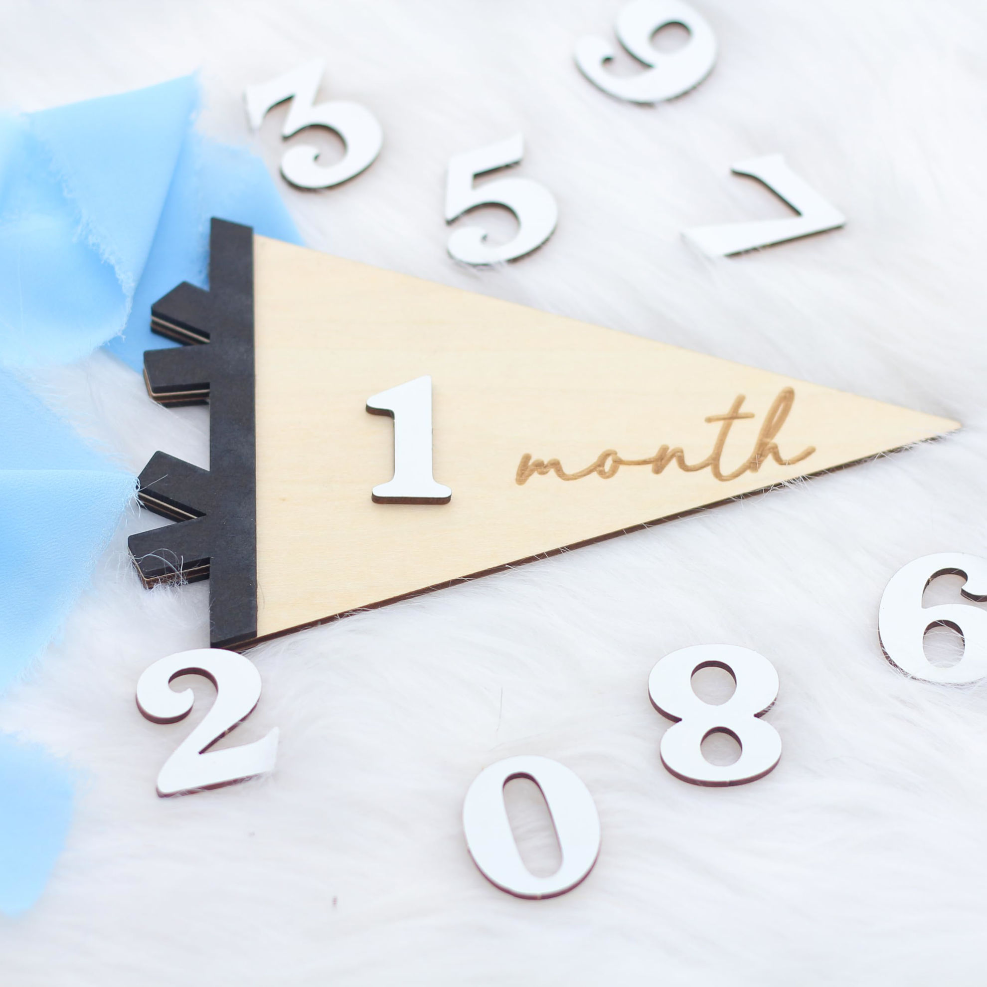 GetUSCart- Daisy 3D Baby Monthly Milestone, Wooden Baby Milestone Signs ...