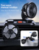 Picture of odbowuge CAR FAN,USB Portable Fan for Car with 3 Speed,360 Degree Rotatable Dual Head Fan,Strong Wind Electric Auto Car Fans for Dashboard Suv Rv Tuck Boat Sedan Home Office (Dual Head USB Plug)
