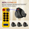 Picture of 3 Pack of 0-PWK-01 Key Cap, Compatible with Magnetek Transmitter Start Power On Flex Button, Fit for The Magnetek Enrange Flex EX Industrial Radio Remote Controls,4PB,6PB,8PB,12PB TX transmitter units
