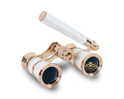 Picture of AiScrofa Opera Glasses Binoculars 3X25,Mini Binocular Compact Lightweight,with Built-in Foldable Handle for Adults Kids Women in Musical Concert