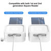Picture of Rounkin Credit Card Dock for Square Reader 1st and 2nd Generation,Beautiful and Compact Case for Square Reader, Support Anti-Sleep Button, One Click to Turn On(Cable and Wall Charger Included) White