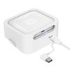 Picture of Rounkin Credit Card Dock for Square Reader 1st and 2nd Generation,Beautiful and Compact Case for Square Reader, Support Anti-Sleep Button, One Click to Turn On(Cable and Wall Charger Included) White