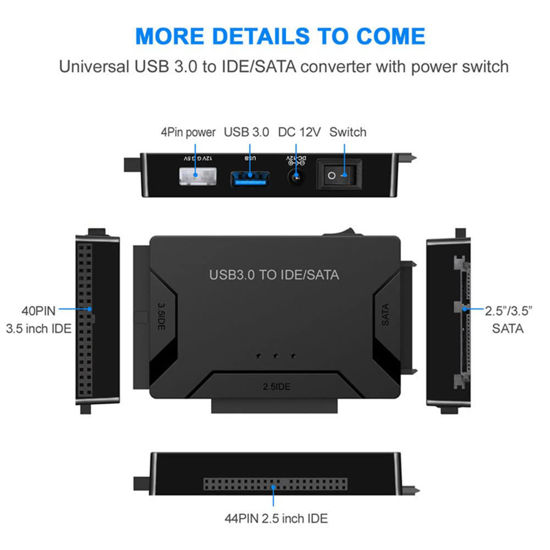 GetUSCart- USB 3.0 to IDE/SATA Hard Drive Adapter, External Converter ...