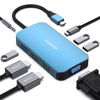 Picture of BENFEI USB C Docking Station, 8-in-1 USB C Hub with Triple Display Dual HDMI, VGA, 3*USB 3.0, 100W Power Delivery, 3.5mm AUX Audio Compatible with MacBook Pro, XPS and More
