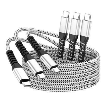 Picture of USB C to USB C Cable (3 Pack 6ft) iPhone 15 Charger Cord, 60W Type C Long Fast Charging Cable for Apple iPhone 15 Pro Max Plus/MacBook Air/Pro, iPad Pro 12.9/11/,Samsung Galaxy S23/22/21/20/Note