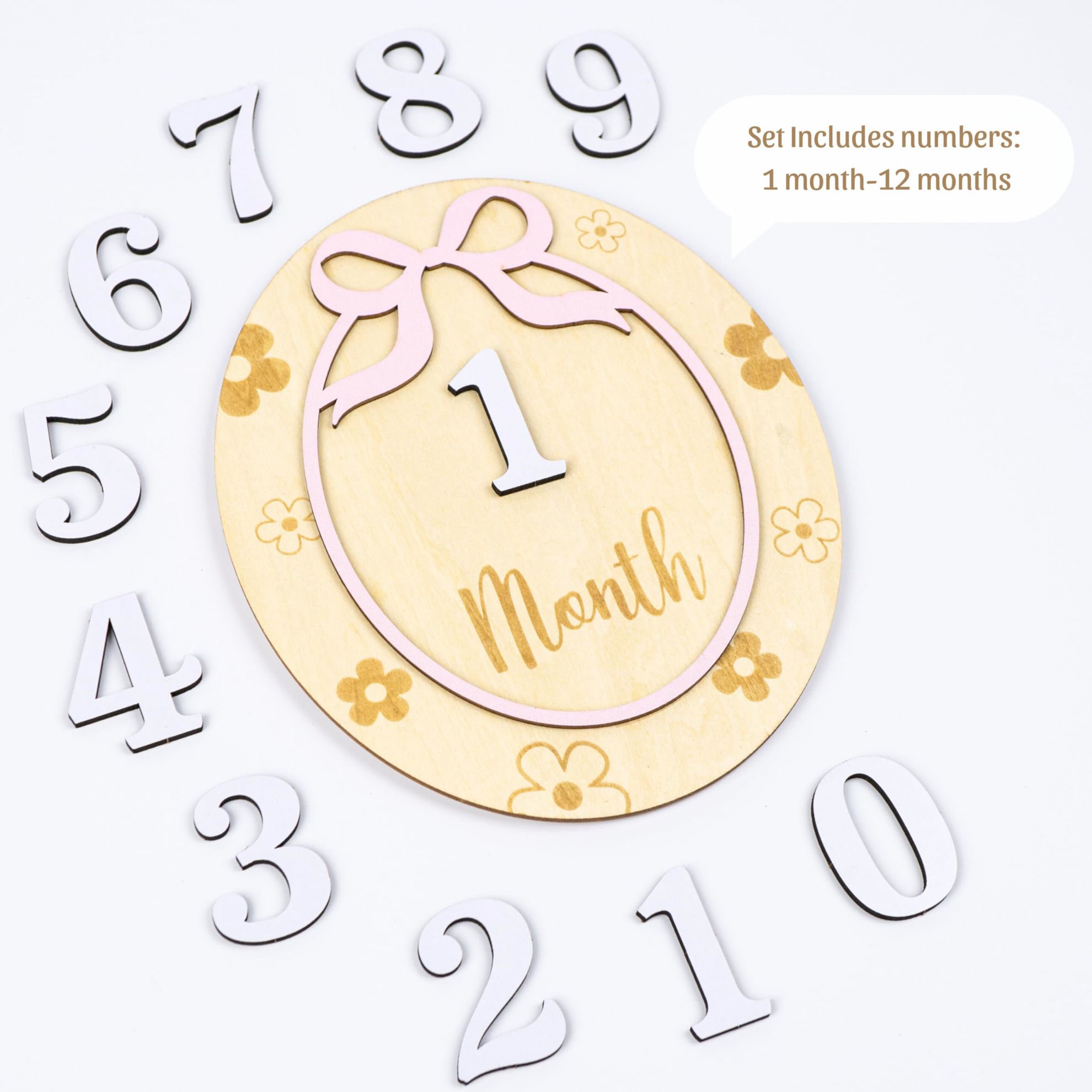 GetUSCart- Baby Monthly Milestone Cards - Acrylic Monthly Milestone ...