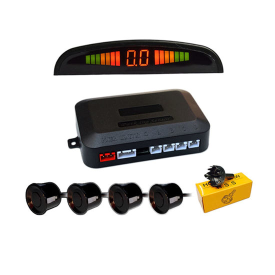 Picture of Aiuphing Car Parking Sensors, 4 Sensors Kit Parking Sensors, Radar Buzzer, Desplay LED, Acoustic Car Reverse Backup System (Black)