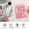 Picture of V BESTLIFE Wireless USB Numeric Keypad, Waterproof 18-Keys Pink Mini Number Pad, Vintage Colorful Round Cap Num Keyboard for Financial Accounting