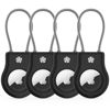 Picture of AirTag Keychain Holder - (4 Pack) Airtag Lock Case with Wire Cable Compatible with Apple AirTags,Ultra Durable Anti-Lost Protective Case with Keyring for Luggage, Key, Backpack, Pet, Bag, Black