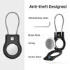 Picture of AirTag Keychain Holder - (4 Pack) Airtag Lock Case with Wire Cable Compatible with Apple AirTags,Ultra Durable Anti-Lost Protective Case with Keyring for Luggage, Key, Backpack, Pet, Bag, Black