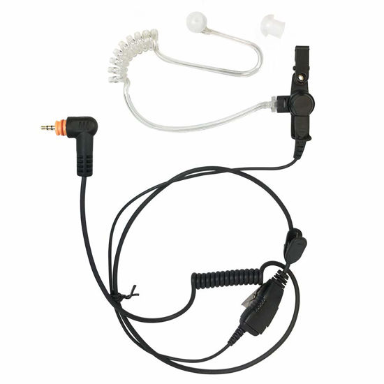 Picture of PROMAXPOWER 1-Wire FBI Security Acoustic Clear Tube Earpiece Headset with PTT Mic for Motorola Two-Way Radios PMLN7157A, SL300, SL2600, SL3500e, SL7550, SL7580e, SL1K, TLK100