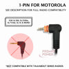 Picture of PROMAXPOWER 1-Wire FBI Security Acoustic Clear Tube Earpiece Headset with PTT Mic for Motorola Two-Way Radios PMLN7157A, SL300, SL2600, SL3500e, SL7550, SL7580e, SL1K, TLK100