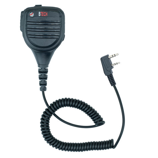 Picture of BTECH QHM22D Dual Push-to-Talk (PTT) Speaker Mic, Platinum Series IP54 Rainproof Shoulder Mic for BaoFeng, BTECH, Kenwood Radios