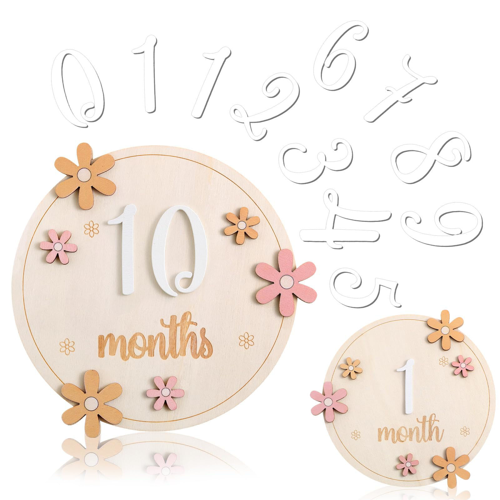 GetUSCart- Beeveer Baby Monthly Milestone Cards with 11 Interchangeable ...
