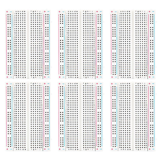 GetUSCart- ELEGOO 6PCS 400 Point Breadboard Kit Solderless Breadboards ...