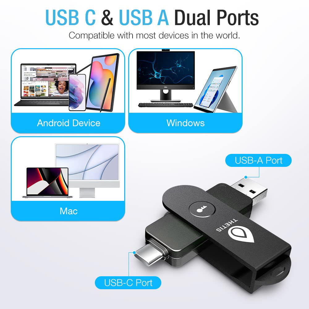 GetUSCart- Thetis Pro FIDO2 Security Key, Two Factor Authentication NFC ...