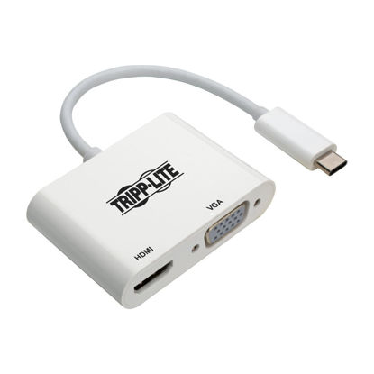 Picture of Tripp Lite USB C to HDMI/VGA Multiport Adapter Converter 4K, USB 3.1 Gen 1 USB Type C, USB-C, USB Type-C (U444-06N-HV4K)