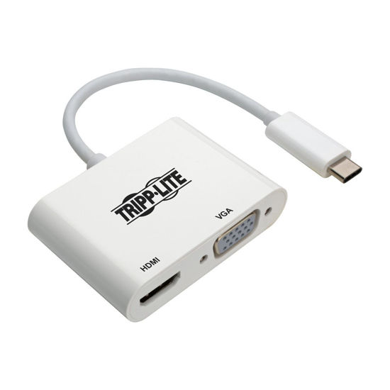 Picture of Tripp Lite USB C to HDMI/VGA Multiport Adapter Converter 4K, USB 3.1 Gen 1 USB Type C, USB-C, USB Type-C (U444-06N-HV4K)