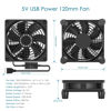 Picture of Qirssyn USB Computer Fan Quiet, 5V Powered Fan with Speed Controller for Router Modem Receiver DVR Xbox TV Box Cooling