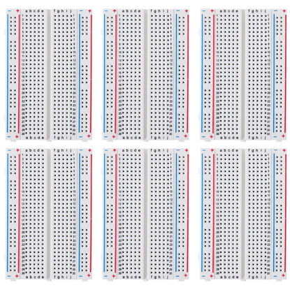 Picture of DEYUE breadboard set Prototype Board - 6 PCS 400 Pin Solderless Board Kit for Raspberry pi and Arduino Project
