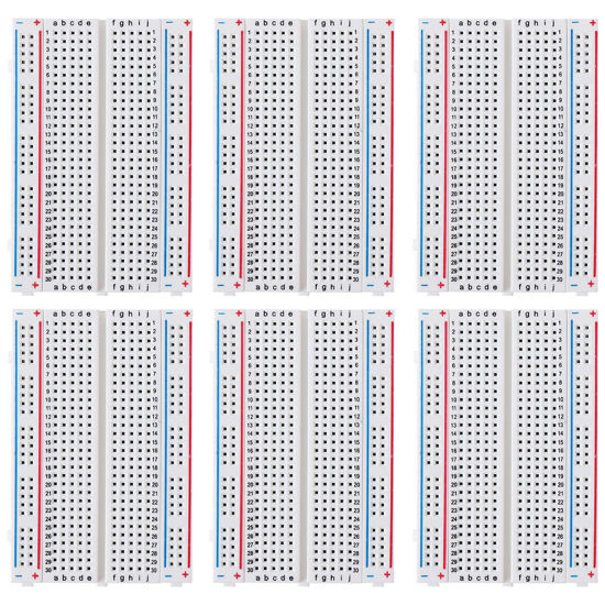 Picture of DEYUE breadboard set Prototype Board - 6 PCS 400 Pin Solderless Board Kit for Raspberry pi and Arduino Project