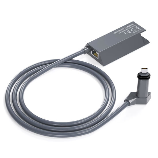 Picture of Starlink Ethernet Adapter V2, Starlink Satellite Internet Compatible RJ45 Wired External Network, Starlink Ethernet Adapter for Wired External Network for Rectangle Dish, Stable Connectivity