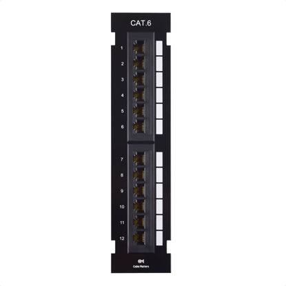Picture of Cable Matters UL Listed Mini 12-Port Vertical Patch Panel with 89D Bracket
