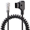 Picture of RUITOO BMPCC 4k/6k Coiled Cord Power Cable for Blackmagic Pocket Cinema Camera and Gold Mount V Mount Battery,D-Tap(P-Tap) Plug to Weipu SF6 2 Pin Female Plug.