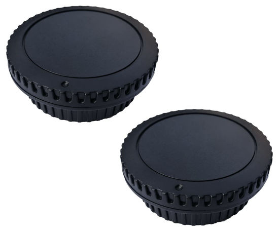 Picture of Body Cap and Rear Lens Cap Cover for Canon EOS EF EF-S Mount Camera on T7 T6 90D 80D 77D 70D 60D 5Ds 1DX 5D 7D / 6D Mark II III 200D Rebel SL3 SL2 T8i T7i T6i T6S T5i T5 T4i T3 T2ii T1i [2 Sets]